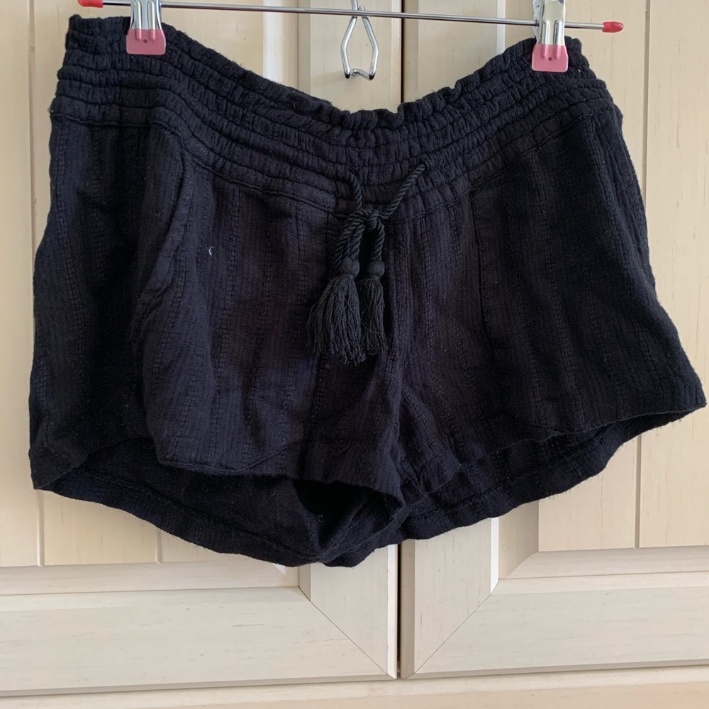 Roxy Black knit beach shorts